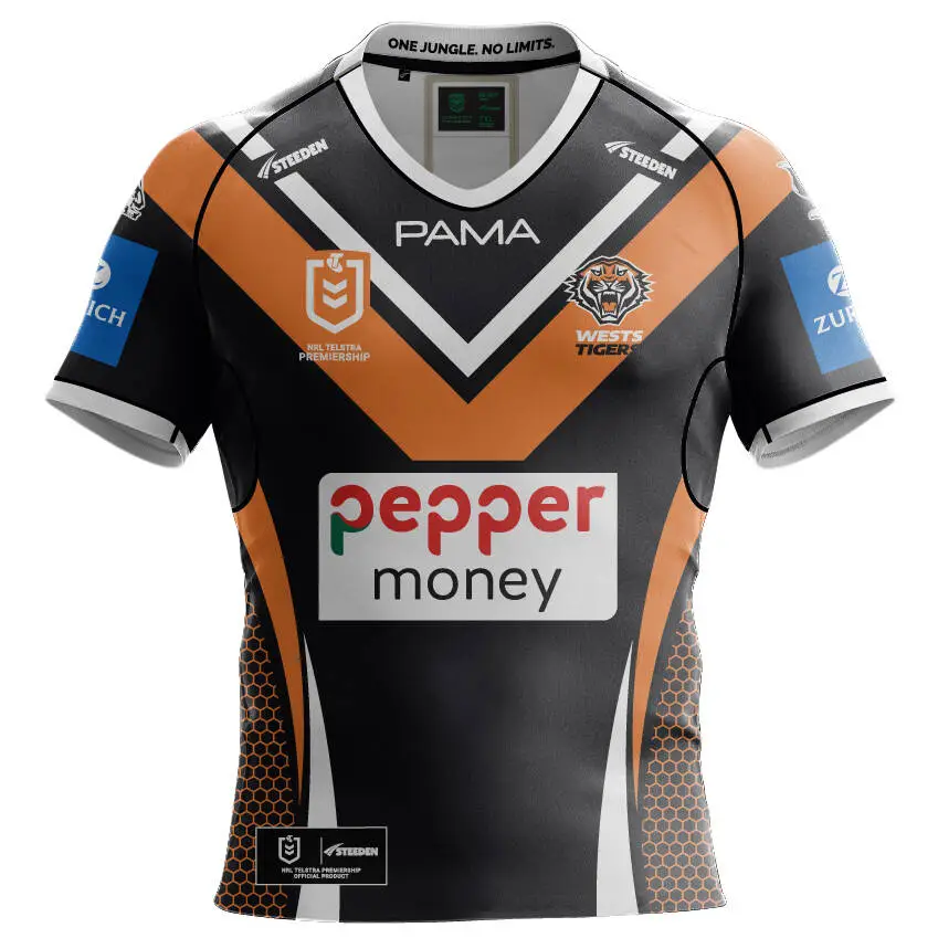 Wests Tigers 2025 On-Field Home jersey