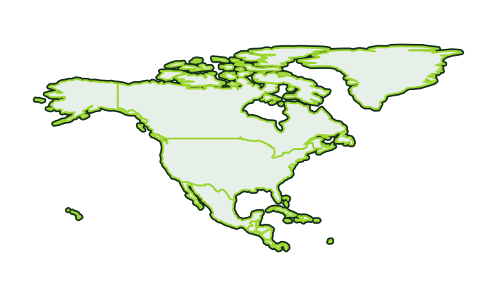Map of North America